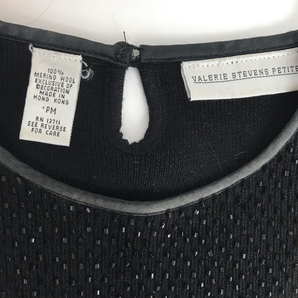 Valerie Stevens merino wool beaded sweater vest - Picture 5 of 8